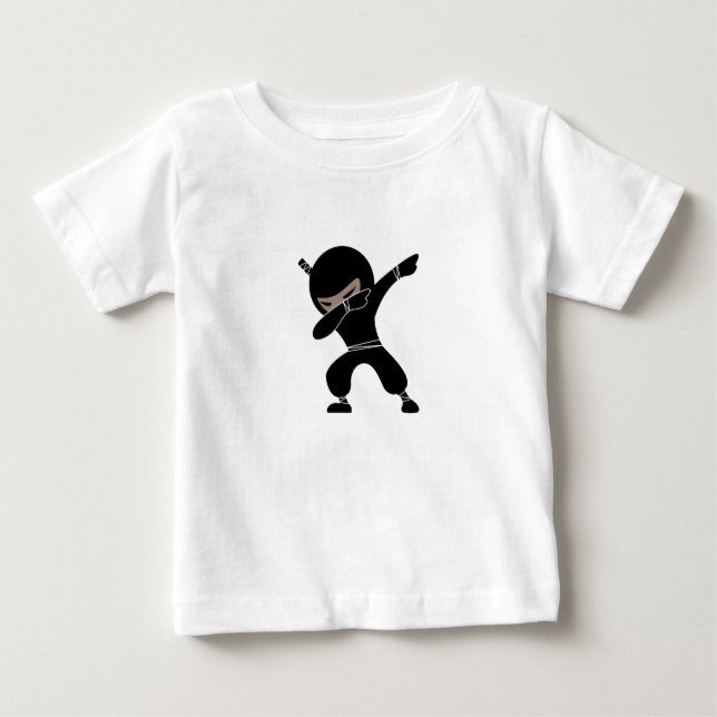 Cartoon Little Ninja Warrior Baby T-Shirt (Front)