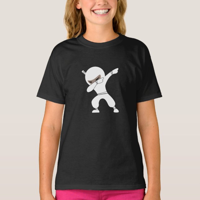 Cartoon Little Ninja Warrior T-Shirt (Front)