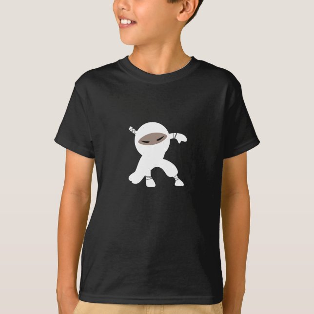 Cartoon Little Ninja Warrior T-Shirt (Front)