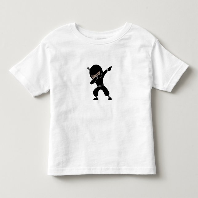 Cartoon Little Ninja Warrior Toddler T-shirt (Front)