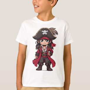 Cartoon Little Pirate Kids Birthday T-Shirt
