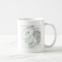 cartoon lizard monster coffee mug