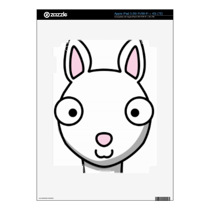 Cartoon Llama Face Decal For iPad 3