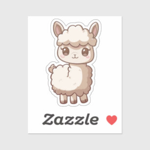 Cartoon llama sticker