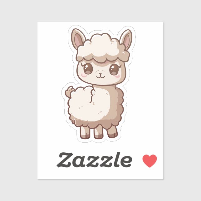 Cartoon llama sticker (Sheet)