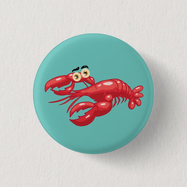 Cartoon lobster button (Front)