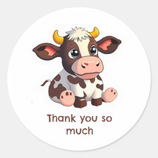 Cartoon Lola cow sticker for thanks.