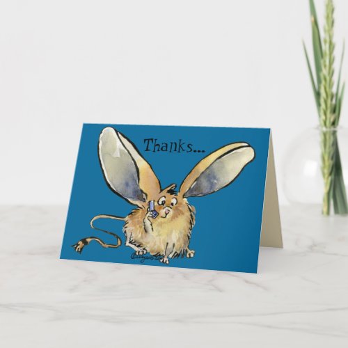 Cartoon Long Eared Jerboa Card