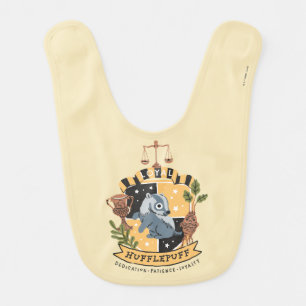 Cartoon Loyal Hufflepuff Baby Bib