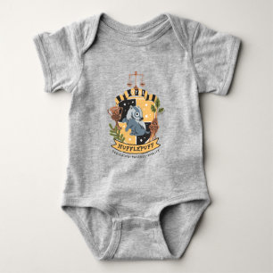 Cartoon Loyal Hufflepuff Baby Bodysuit