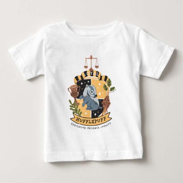 Cartoon Loyal Hufflepuff Baby T-Shirt (Front)