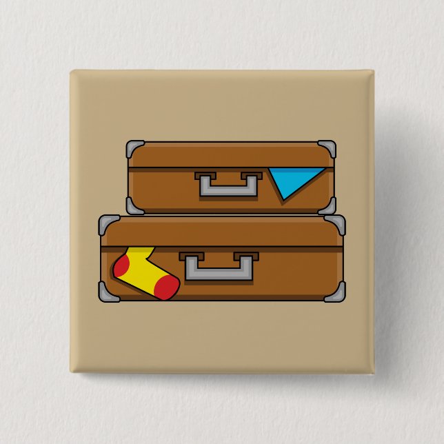 Cartoon Luggage Button (Front)