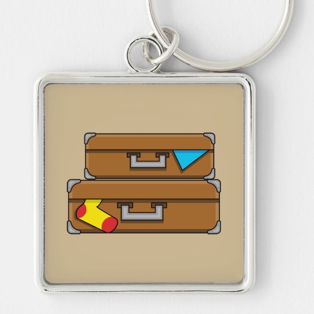 Cartoon Luggage Keychain (Front)