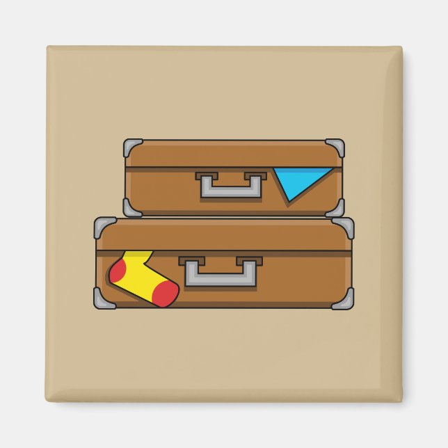 Cartoon Luggage Magnet (Front)