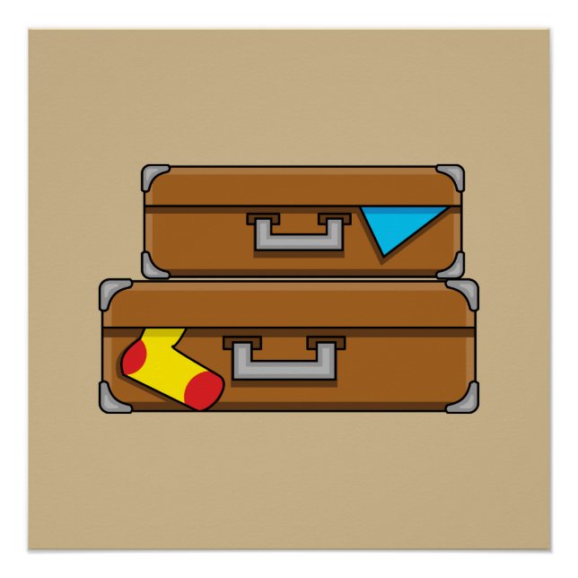 Cartoon Luggage Poster (Front)