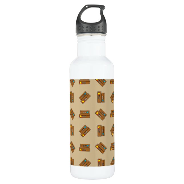 Cartoon Luggage Stainless Steel Water Bottle (Front)