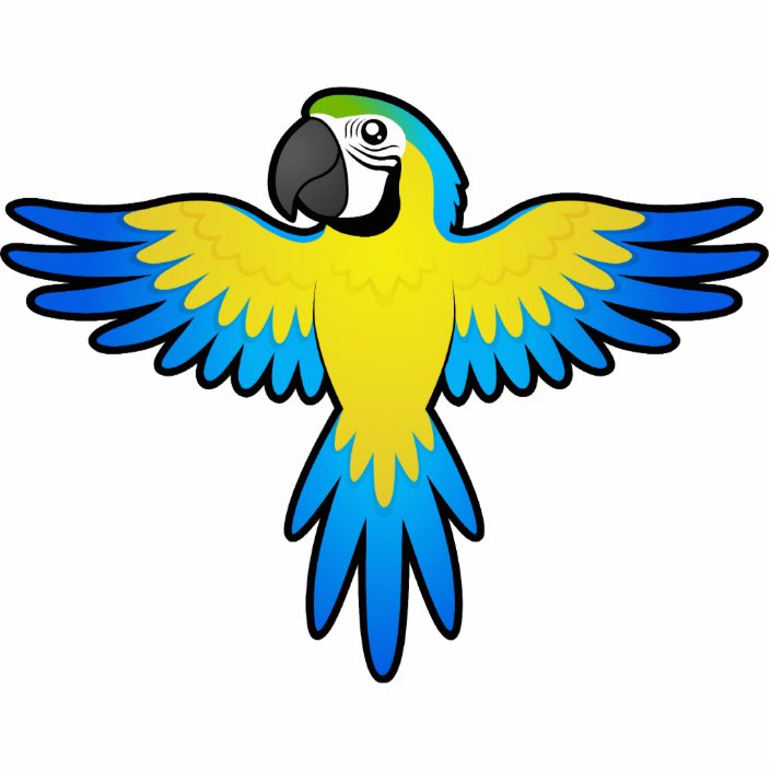 Cartoon Macaw / Parrot Cutout | Zazzle.com