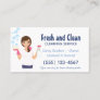 Cartoon Maid House Cleaning Service Business Card