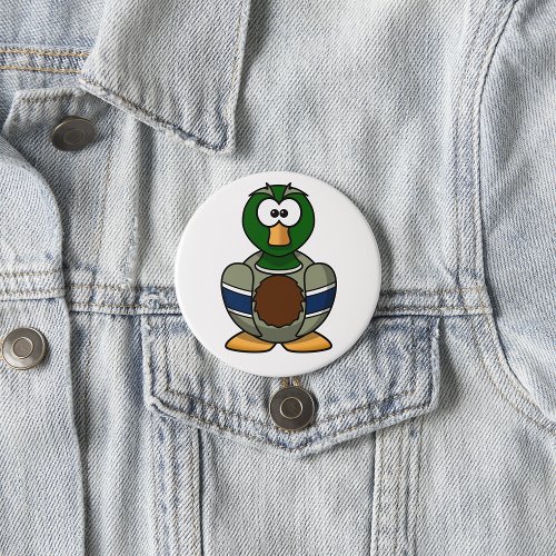 Cartoon Mallard Duck Button