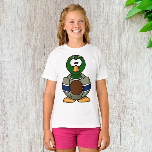 Cartoon Mallard Duck Girls T_Shirt