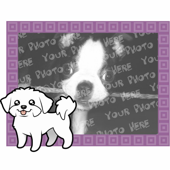 Cartoon Maltese (puppy cut) Statuette (Front)