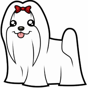 Cartoon Maltese (show cut) Cutout