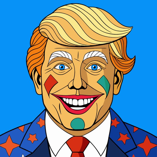 Cartoon Man  Dart Board (A Cartoon Character with Blonde Hair and a Clown Face Dart Board!)