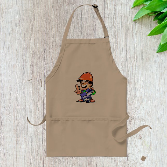 Cartoon Man In A Hard Hat Apron (Creator Uploaded)