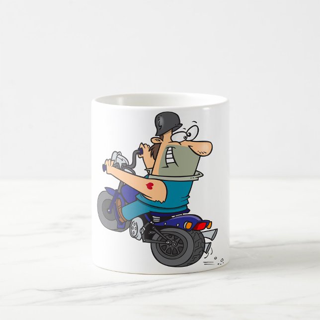 Cartoon Man On A Motorcycle Mug (Creator Uploaded)