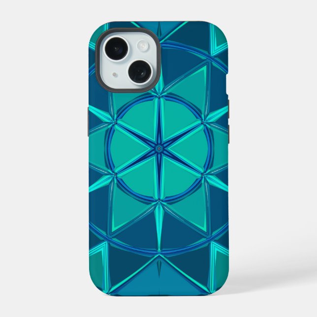 Cartoon Mandala Blue Iphone Case (Back)