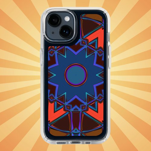 Cartoon Mandala Blue Orange and Purple Speck iPhone 14 Case