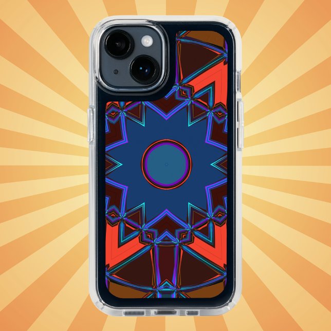 Cartoon Mandala Blue Orange and Purple Speck iPhone Case (Creator Uploaded)