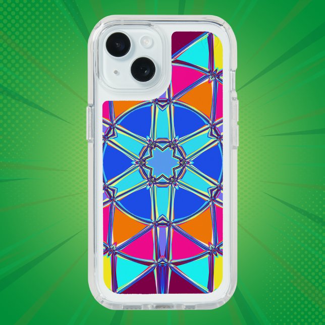Cartoon Mandala Blue Pink Yellow and Orange Speck iPhone Case (Creator Uploaded)