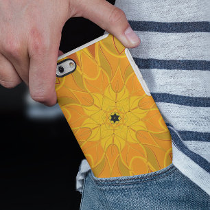 Cartoon Mandala Flower Orange Yellow and Red iPhone 11 Case