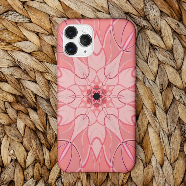 Cartoon Mandala Flower Pink Case-Mate iPhone Case (Creator Uploaded)