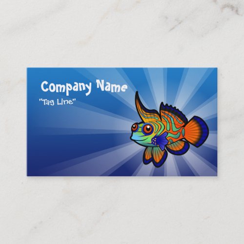 Cartoon Mandarin / Dragonet Fish Business Card Template