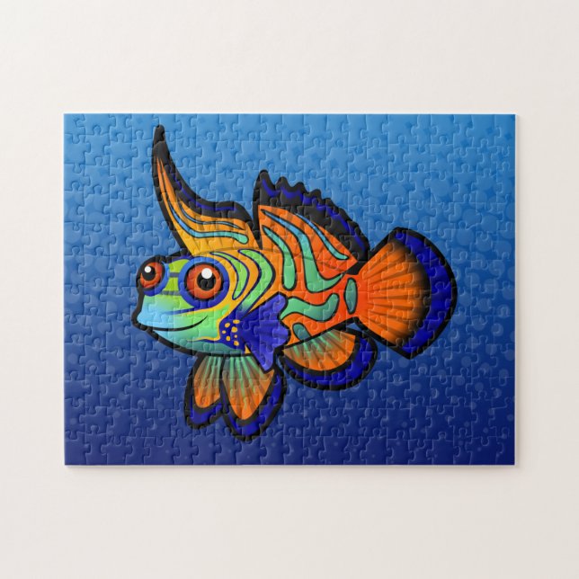 Cartoon Mandarin / Dragonet Fish Jigsaw Puzzle (Horizontal)