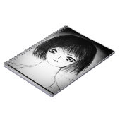 cartoon manga yaei drawing cute anime girl notebook (Left Side)