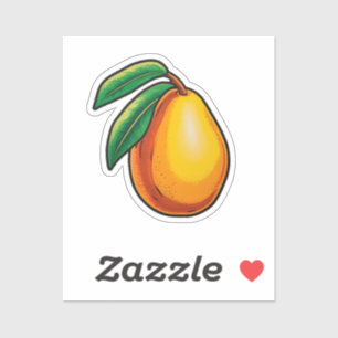 Cartoon mango sticker