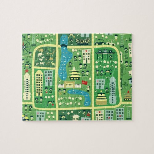 Cartoon Map of Beijing Puzzle