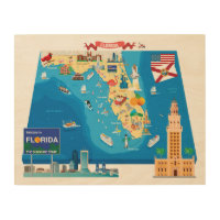 Cartoon Map of Florida