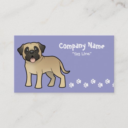 Cartoon Mastiff / Bullmastiff Business Cards
