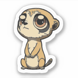 Cartoon Meerkat big sad eyes Sticker