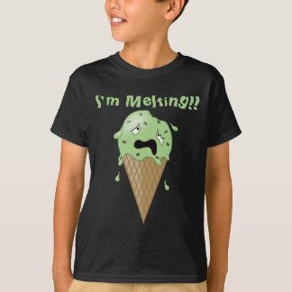 Cartoon Melting Ice Cream Cone (I'm Melting) T-Shirt