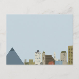 Cartoon Memphis Postcard