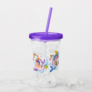 Cartoon Mermaids and Unicorn Custom 