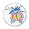 Cartoon Merry Christmas Kiwi Magnet