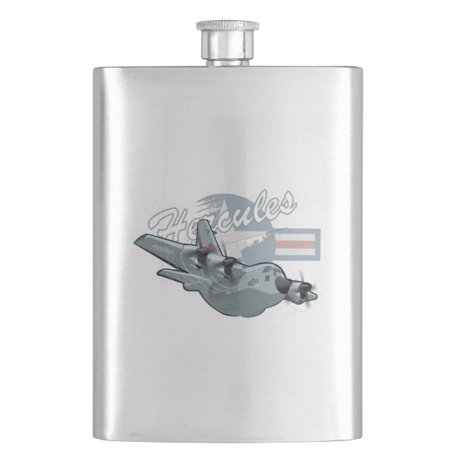 Cartoon military ailrplane flask (Front)