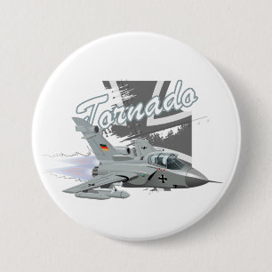 Cartoon military fighter plane button