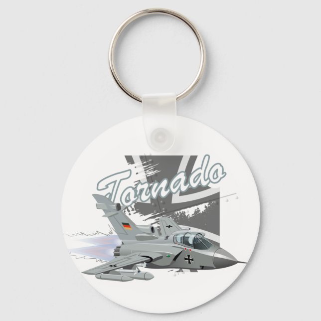 Cartoon military fighter plane keychain (Front)